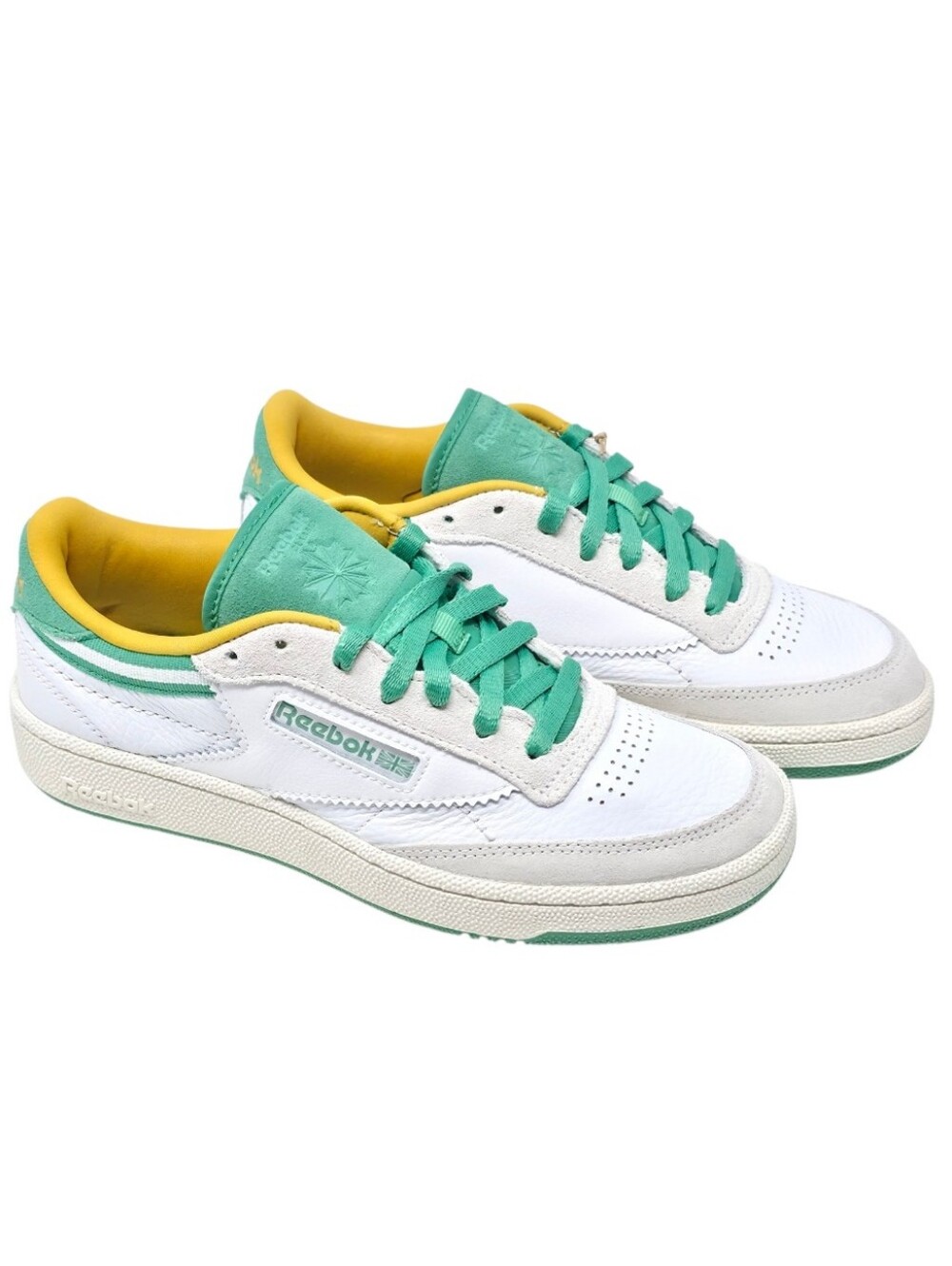 Reebok Club C 85 White Green Chalk Sneakers NWT Men's7 Women's 8.5